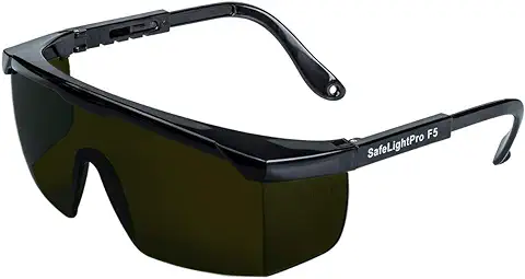 AGETECH SafeLightPro - Gafas de Protección para Depilación HPL/IPL, Protección UV, Unisex, Negro  