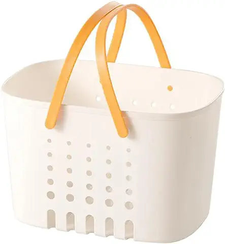 Alipis Cesta De Almacenamiento Para Baño, Cesta De Mano Para Baño Con Asa, Cesta De Ducha De Plástico Portátil, Cesta De Organización Para Baño Para Almacenar Suministros De Ducha, Cosméticos  