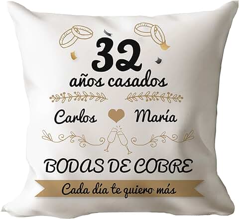 AR Regalos Cojín Original Bodas de para Aniversario de Bodas  