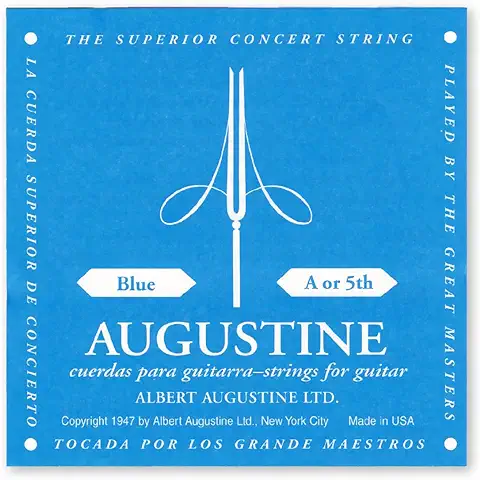 Augustine Cuerdas para Guitarra Clásica, Azul, La5, Tensión Alto  