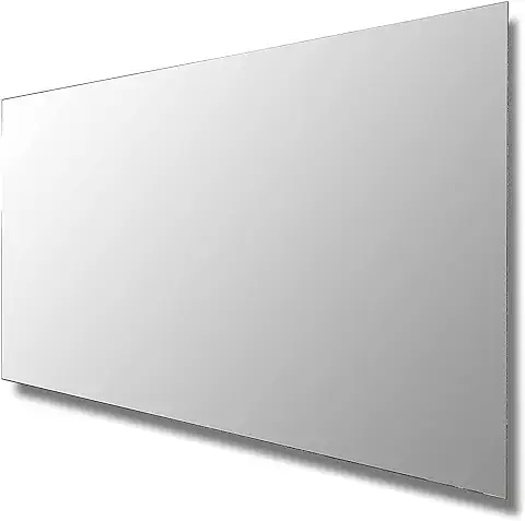 Baanio - Espejo de Baño Rectangular 80x120 cm Smooth | Vidrio con ANTIVAHO, Instalación Fácil | Diseño Moderno y Minimalista, Sin Luz, 80 x 120 cm Horizontal, Plata Ecológica | Vidrio  