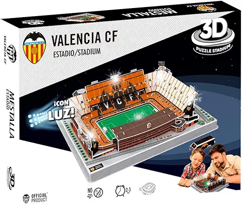Bandai - Eleven Force Puzzle 3D Estadio Mestalla (Valencia C.F.) con Luz (EF13682)  