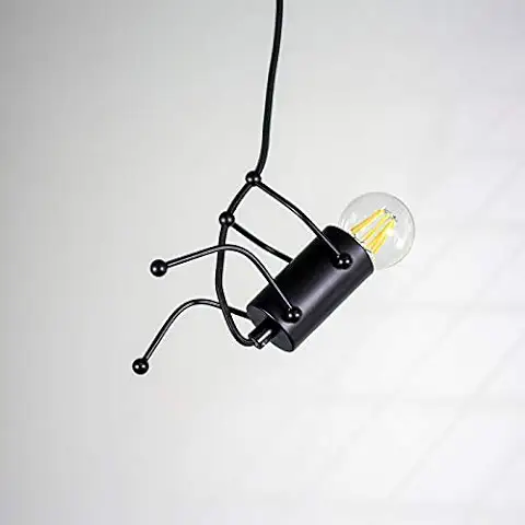 BARCELONA LED ILUMINACION BarcelonaLED Lámpara Colgante de Techo Creativo Humanoide Vintage Moderna Doll Art Bombilla E27 (Techo)  