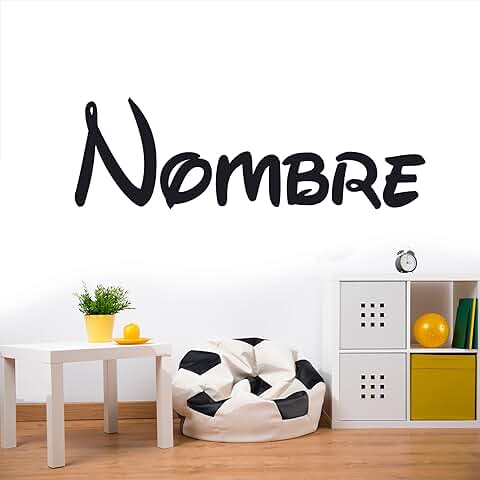 Becral - Nombre Personalizado | Pegatinas Personalizadas Nombre para Pared, Puerta o Armario | Vinilo Decorativo Pared Infantil | Pegatinas Infantiles | Pegatinas Pared Decorativas  