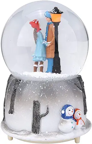 Caja de Música con Globo de Nieve Navidad, Caja de Música de Globo de Nieve Musical Adorno de Escritorio Hija Niño Recompensa Juguete Familiar Celebrar con Luz LED  