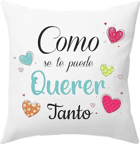 Cojín Personalizado - Frase Motivacional - 40x40 cm, Regalo Original para el dia de la Madre - Cumpleaños - Amigas - Ideal para Cualquier Ocasión, Tacto Suave. Worfull Regalos  