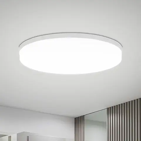 Combuh Plafón LED 48W 4320Lm Fácil de Instalar Modernos Lampara de Techo para Dormitorios Salones Cocina Blanco Frío 6500K Redondo Ø30CM