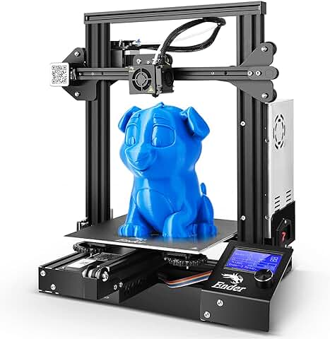 Creality Impresora 3D Ender-3 Impresión de Alta Precisión Fuente de Alimentación Estable Calentamiento Rápido Extrusora de Calidad Reanudación de Impresión Perfil en V de Alto Estándar 220x220x250mm  