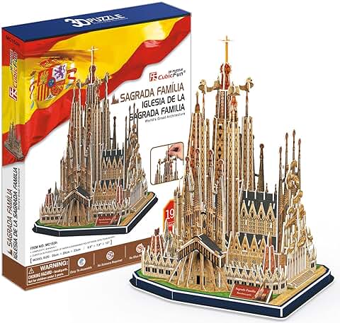 CubicFun- Puzzle 3D Sagrada Familia (CPA Toy Group Trading S.L. MC153H)  