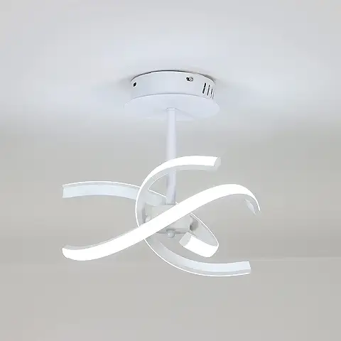 DAXGD Lámpara de Techo LED, Luz de para Salón 26W 2925LM, Lámpara de Techo Blanca Moderna para Dormitorio Salón Cocina Pasillo 6500K  