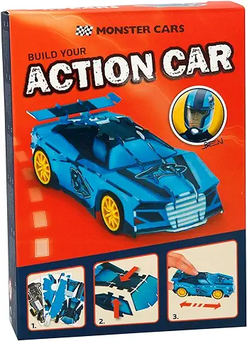 Depesche VW-6357 – 3D Puzzle Monster Cars con Retráctil Motor, Surtidos  