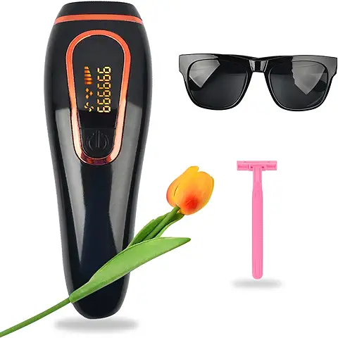 Depiladora de Luz Pulsada IPL 999999 Flash Depilación Dispositivo Profesional Depilación a Base de Luz Indolora 5 Niveles Larga Duración Navidad para Mujeres y Hombres Gafas Protectoras Raspadores  