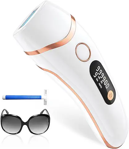 Depiladora de Luz Pulsada,Depiladora Láser IPL,3-Funcional-HR/RA/SC y 9 Niveles de Energía，999,900 Flashes para Mujeres y Hombres,2 Modos para Cara/Armas/Piernas/Armillas/Bikini  