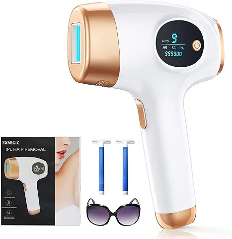 Depiladora Laser IPL Depiladora de Luz Pulsada con 3 Funcións HR/SC/RA y 9 Nivel de Energía 999,900 Flashes Maquina Depilacion Laser Indolora Para Axilas,Brazos,Espalda,Bikini y Piernas  