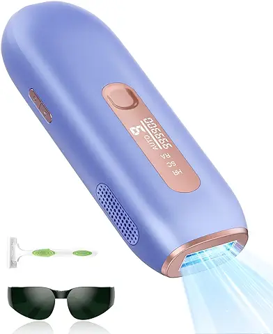 Depiladora Láser de Luz Pulsada 3 en 1 - HR/SC/RA, 9 Niveles de Energía, 999,900 Flashes Depiladora Láser, Mujers, Hombres, Piernas, Bikini, Axilas, Cara, Cuerpo  