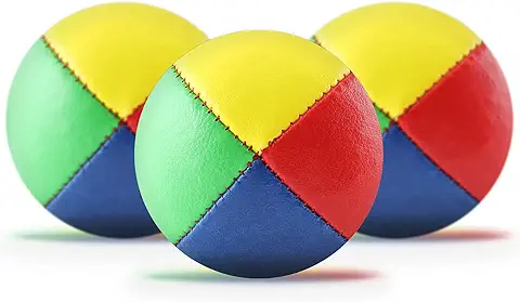 Diabolo Freizeitsport Juego de 3 Pelotas de Malabares de 62 mm con mijo de Pájaro Sostenible, piel Sintética Impermeable, Ideal para Niños y Principiantes  