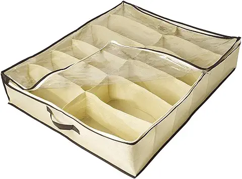 DIAMOEN 2pcs / Set 12 Grids de Cama Organizador de Zapatos para Adultos de los Niños Zapatos Armario Caja de Almacenaje  