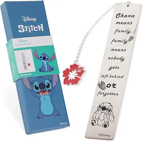 Disney Stitch Marcapáginas para Mujeres y Adolescentes - Marcador de Página con Colgante - Regalos Graduación, Profesora, Amiga, Navidad  