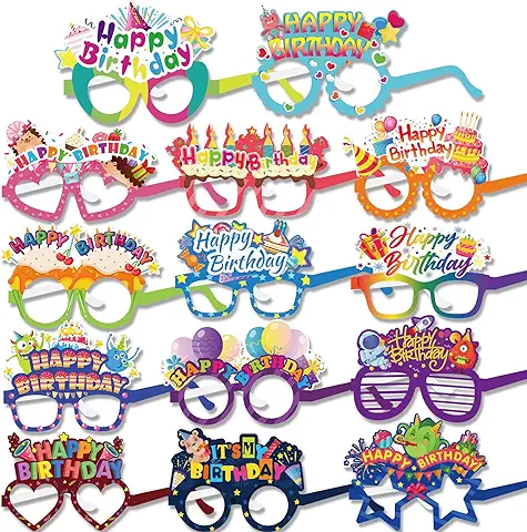 DPKOW Papel Divertidos Gafas de Fiesta para Fiesta Favor Artículos Foto Props Accesorios  