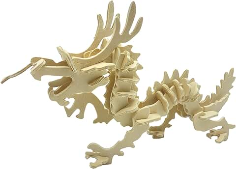 Dragon Jigsaw Puzzles 3D Jigsaw Dragon Modelo Woodcraft Kit Puzzle Juguete de Madera  