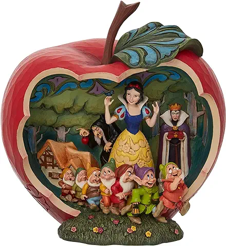 Enesco Jim Shore Disney Figura Tradicional de Escena de Manzana, Piedra Madera, Talla única  