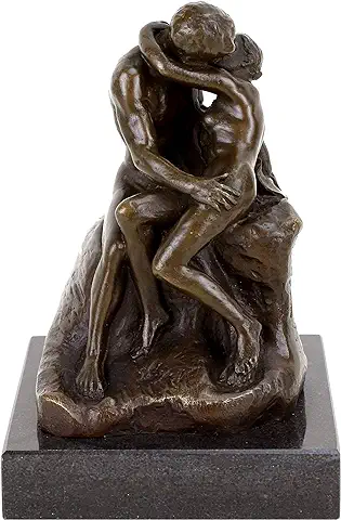 Escultura de Bronce de El Beso de Auguste Rodin (100% Bronce)  