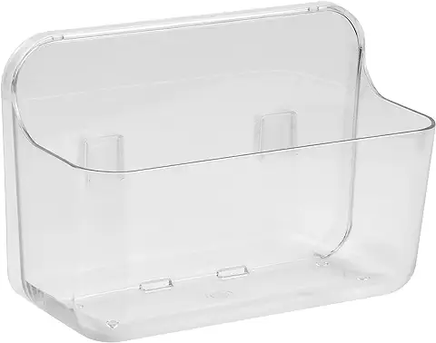 Estante de Baño Adhesivo, Estantería Ducha sin Taladro, Organizador Pared Baño, Montado Pared Baño Cesta, Carrito de Ducha Plástico Transparente, Almacenamiento Cocina para Pegar (B)  