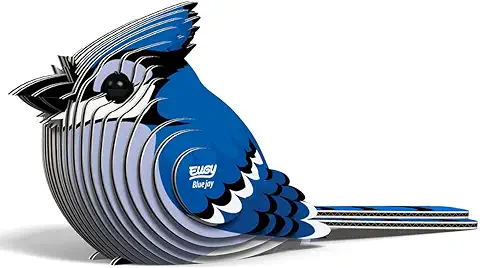 EUGY 067 Blue Jay. Eco-Friendly 3D Paper Puzzle  