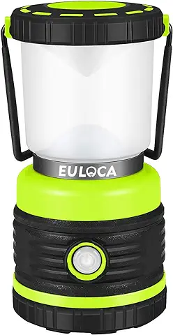 EULOCA Farol de Camping LED Regulable, 1200lm 4 Modos, Resistente al agua Linterna Camping, Lámpara para Pesca, Excursión, Jardín, Patio y Hiking  