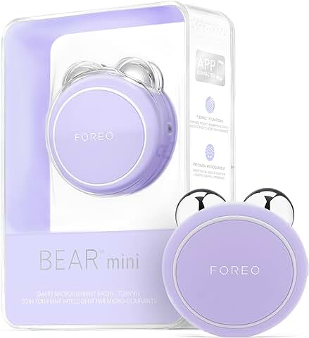 FOREO BEAR mini Masajeador Facial Eléctrico de Microcorrientes - Define el Contorno de la Mandíbula - Lifting Facial no Invasivo - Lavender  