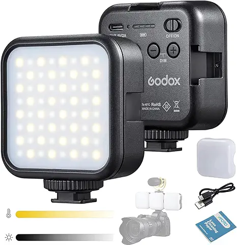 GODOX LITEMONS LED6Bi Lámpara de Video LED Bicolor, luz Bicolor 3200K-6500K CRI 95, Recargable con Batería de 1800mAh  