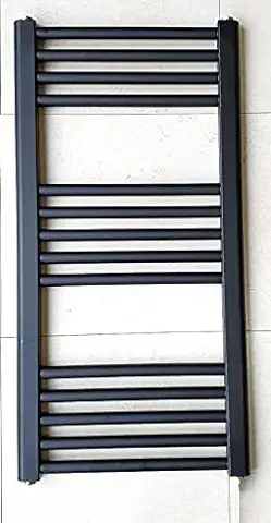 Greened House Milano - Toallero Calefactor Recto (400 x 800 mm, 400 x 800 mm, Recto), Color Negro  