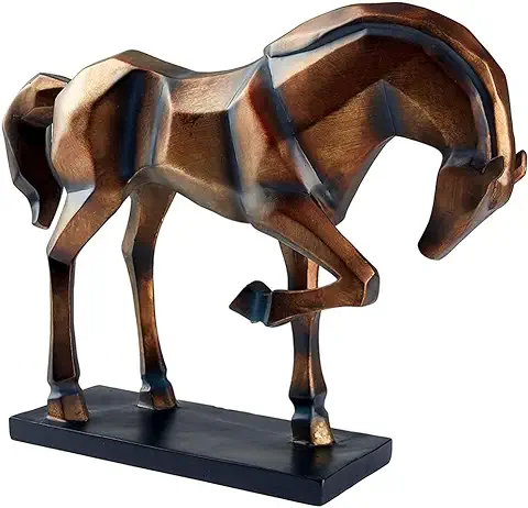 Hansmeier Escultura del Caballo - Moderno Escultura de Mesa - 47 x 35 x 13 cm - Figura Escultura Decorativa  