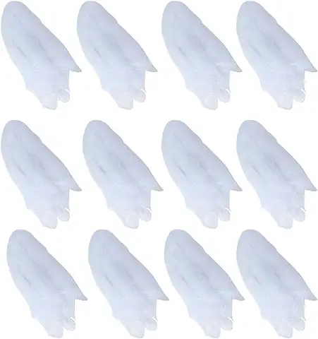 Hoerev Marca Malabares y pañuelos de Baile Paquete de 12 Aprox,60cm x 60cm,12 Blanco