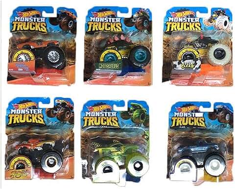 Hot Wheels Monster Truck Coches de Juguetes 1:64, Modelos Surtidos (Mattel FYJ44)  