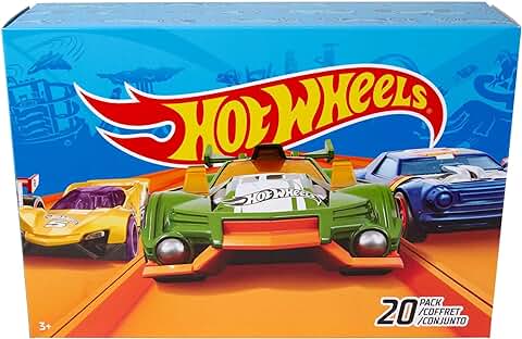 Hot Wheels - Pack De 20 Vehículos con Embalaje de Cartón, Coches de Juguete (Modelos Surtidos) (Mattel DXY59)  