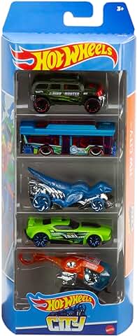 Hot Wheels - Paquete de 5 Autos a Escala 1:64, Regalo para Coleccionistas y Niños a Partir de 3 Años (los Estilos Pueden Variar), 1806  