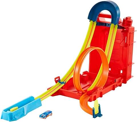 Hot Wheels Track Builder Caja Lata de Gasolina Set de Pistas para Coches de Juguete (Mattel HDX78)  