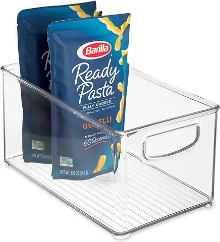 IDesign Cabinet/Kitchen Binz Caja Organizadora, gran Organizador de Cocina de Plástico, Cajón para Frigorífico, Transparente  