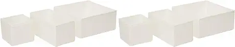 Ikea – Conjunto de 6 Cajas de Almacenaje SKUBB en 3 tamaños – Color Blanco  