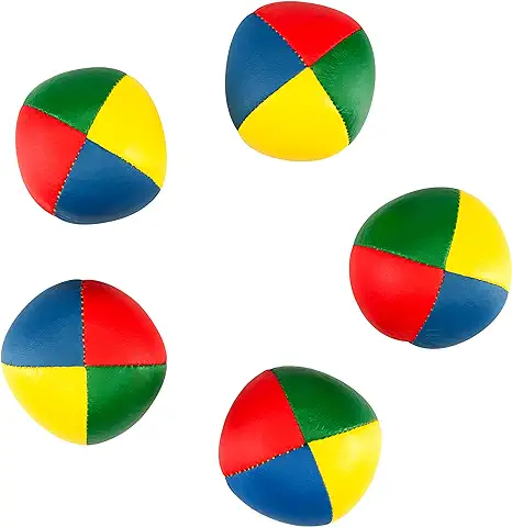 Juego de 5 Pelotas de Malabares Diabolo Premium Soft de Cuatro Colores - 67mm Ø ✓ Pelota de Malabares con Relleno ✓ Repelente al Agua ✓ I Juego de Malabares para Jóvenes y Adultos  