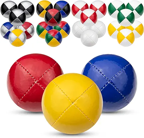 Juggle Dream Juego de 3 Bolas de Malabares Profesionales con Vídeo de Aprendizaje en Línea Gratuito, Principiantes y Expertos (Rojo, Amarillo, Azul)  