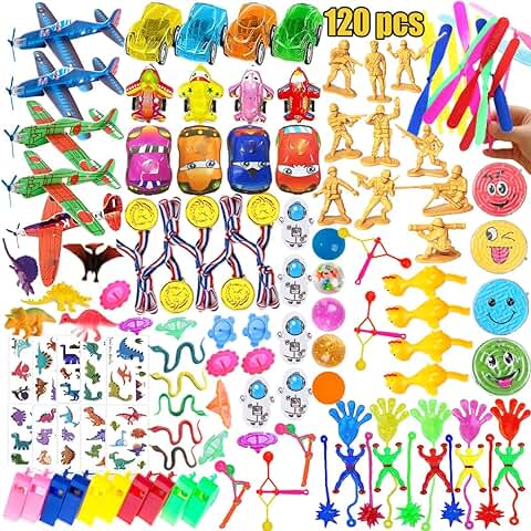 Juguetes Cumpleaños Infantiles Juguete del Partido Favor 120 Pcs Juguetes para Rellenar Piñatas y Bolsas de Regalo de Fiestas de Cumpleaños Infantiles o para el Colegio  