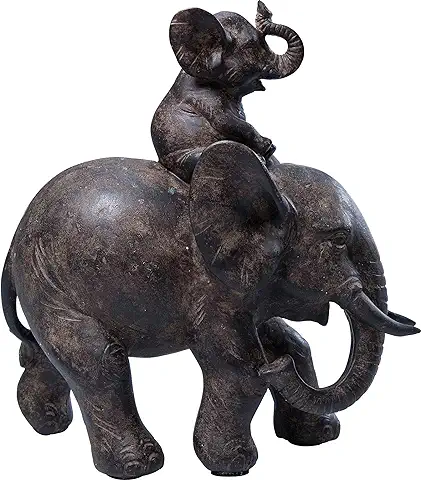 Kare Design Deco Estatuilla Elefante Dumbo Uno, Negro, 19x17.5x8.5cm  