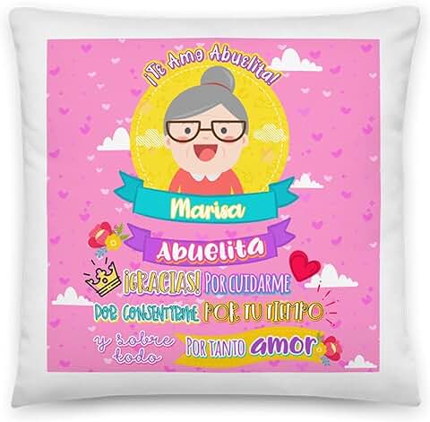 Kembilove Almohada para Abuela – Cojines para Abuelas – Regalos Originales para Abuelas – Cojín con Mensaje Abuelita Gracias por Cuidarme – La Mejor Sorpresa para tu Abuela  