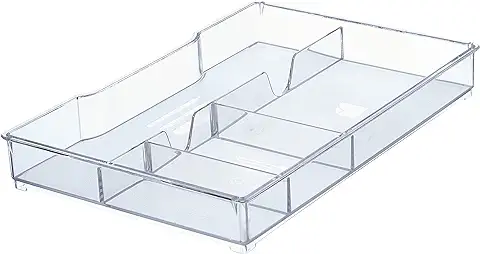 Leitz 52150002 - Bandeja Organizadora para bucs de Cajones Plus y WOW, 4 Compartimentos, Transparente, Poliestireno  