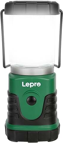 Lepro Linterna de Camping LED, Lámpara de Camping 350 lm (no Incluida Batería), Farol Camping Regulable 4 Modo de Iluminación, Luz de Emergencia LED para Camping, Senderismo, Pesca, etc, pack of 1  