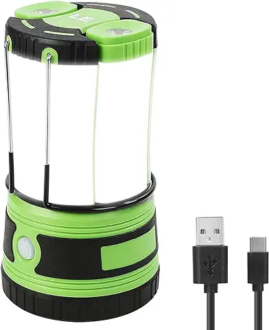 Lepro Linterna de Cámping, Farol de Cámping con 2 Linternas Desmontable, USB Recargable y Batería, Lámpara de Cámping 1000 lm, 4 Modos de Iluminación para Emergencias, Pesca, Cortes de Energía y Más  