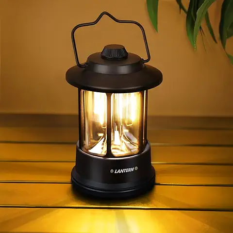 Linterna de Camping Recargable, Linkax Luz LED Camping Regulable con 3 Modos, Lampara Camping Impermeable, Portátil Luz con Pilas para Camping, Pesca, Apagones, Fallo de Alimentación  