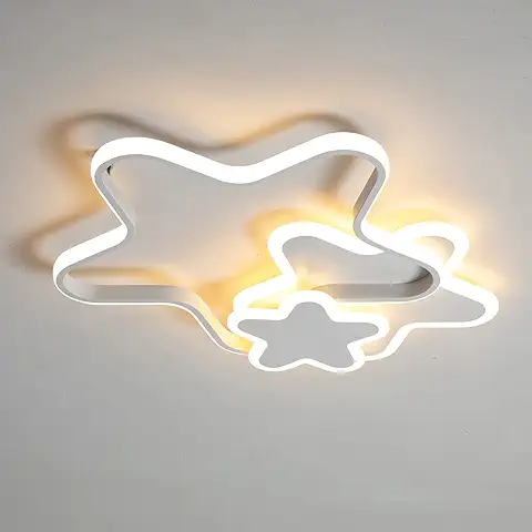 Lámpara de Techo LED, 50 cm, 30 W, Regulable Chindren con Control Remoto, Luces de Techo Naturales para Niños para Dormitorio y sala de Estar  